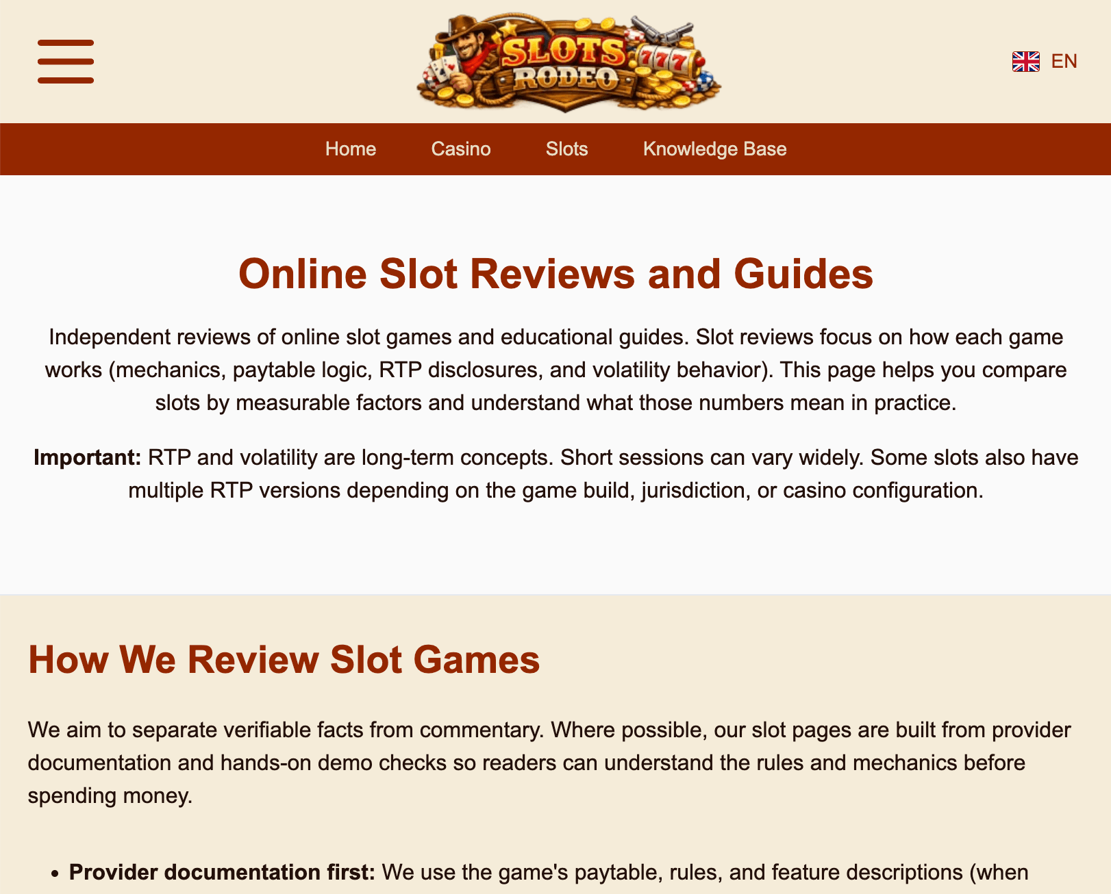 Slots.Rodeo: A Better Way to Research Slot Games